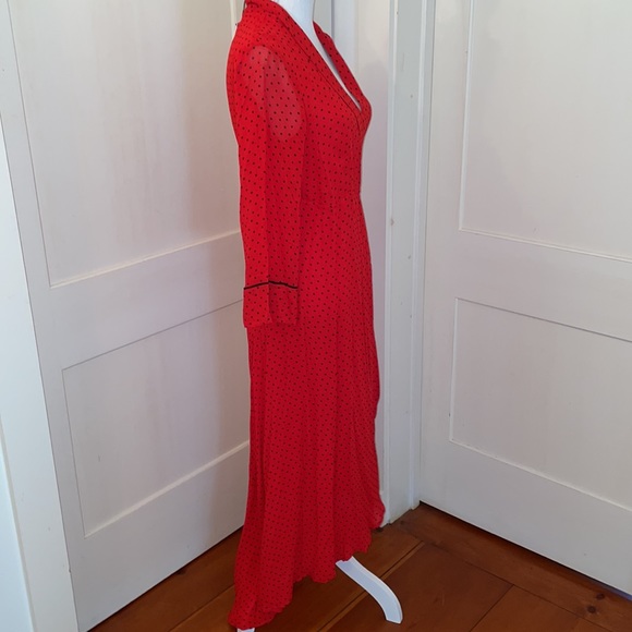 ⭐️New⭐️Ganni Wrap Midi Dress - Picture 14 of 16